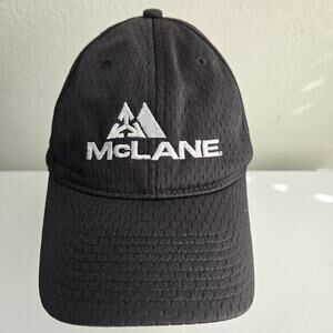 McLane Ball Cap Hat Strapback‎ Baseball Mesh Black Port Authority